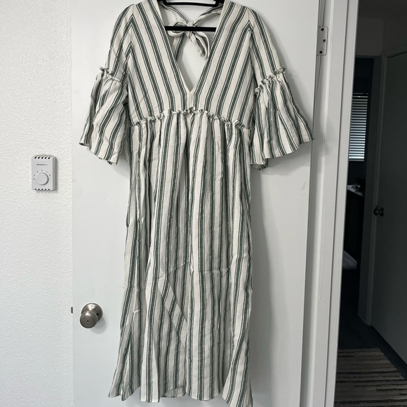 Three Graces London | Dresses | Three Graces London Georgiana Striped Linenblend Dress In Green With Tags | Poshmark Three Graces London | Dresses | Three Graces London Georgiana Striped Linenblend Dress In Green With Tags | Poshmark